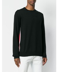 schwarzer Pullover mit einem Rundhalsausschnitt von Calvin Klein 205W39nyc