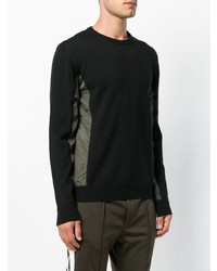 schwarzer Pullover mit einem Rundhalsausschnitt von Les Hommes Urban