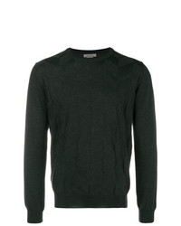 schwarzer Pullover mit einem Rundhalsausschnitt von Corneliani