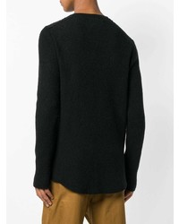 schwarzer Pullover mit einem Rundhalsausschnitt von 10Sei0otto