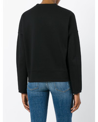 schwarzer Pullover mit einem Rundhalsausschnitt von Dsquared2