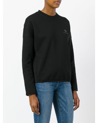 schwarzer Pullover mit einem Rundhalsausschnitt von Dsquared2