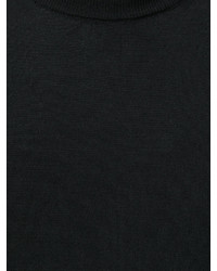 schwarzer Pullover mit einem Rundhalsausschnitt von Zanone