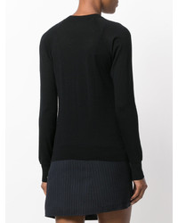 schwarzer Pullover mit einem Rundhalsausschnitt von Dsquared2