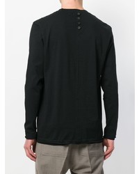 schwarzer Pullover mit einem Rundhalsausschnitt von Damir Doma