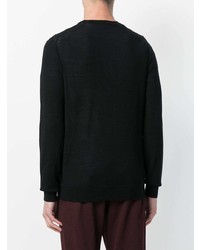 schwarzer Pullover mit einem Rundhalsausschnitt von Michael Kors Collection