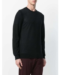 schwarzer Pullover mit einem Rundhalsausschnitt von Michael Kors Collection