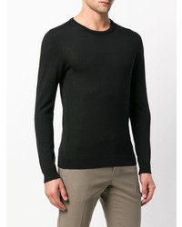 schwarzer Pullover mit einem Rundhalsausschnitt von Cenere Gb