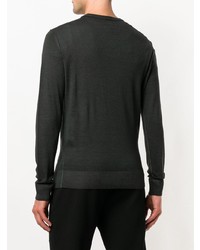 schwarzer Pullover mit einem Rundhalsausschnitt von CP Company