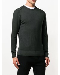 schwarzer Pullover mit einem Rundhalsausschnitt von CP Company