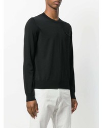 schwarzer Pullover mit einem Rundhalsausschnitt von Maison Margiela