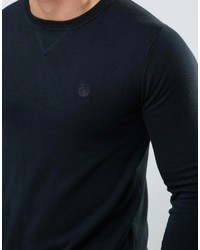 schwarzer Pullover mit einem Rundhalsausschnitt von Element