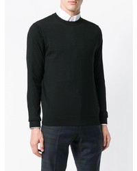 schwarzer Pullover mit einem Rundhalsausschnitt von Ps By Paul Smith