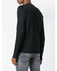 schwarzer Pullover mit einem Rundhalsausschnitt von Peuterey