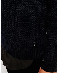 schwarzer Pullover mit einem Rundhalsausschnitt von Replay