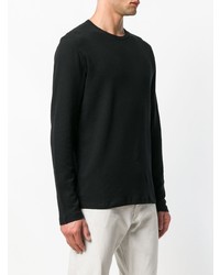 schwarzer Pullover mit einem Rundhalsausschnitt von Majestic Filatures