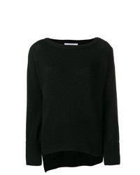 schwarzer Pullover mit einem Rundhalsausschnitt von Cruciani