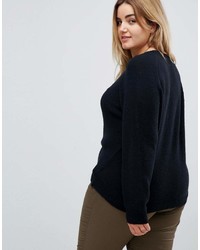 schwarzer Pullover mit einem Rundhalsausschnitt von Asos