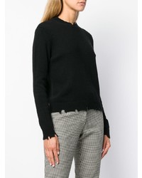 schwarzer Pullover mit einem Rundhalsausschnitt von Blugirl