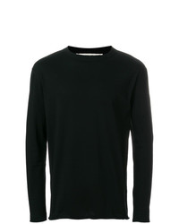 schwarzer Pullover mit einem Rundhalsausschnitt von Damir Doma