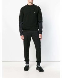 schwarzer Pullover mit einem Rundhalsausschnitt von Philipp Plein