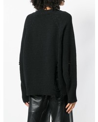 schwarzer Pullover mit einem Rundhalsausschnitt von Federica Tosi