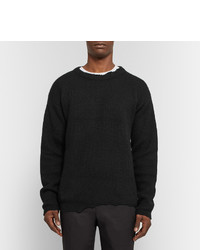 schwarzer Pullover mit einem Rundhalsausschnitt von Raf Simons