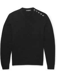 schwarzer Pullover mit einem Rundhalsausschnitt von Dolce & Gabbana
