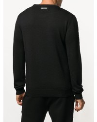 schwarzer Pullover mit einem Rundhalsausschnitt von Les Hommes