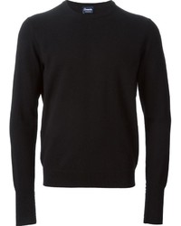 schwarzer Pullover mit einem Rundhalsausschnitt von Drumohr