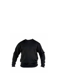 schwarzer Pullover mit einem Rundhalsausschnitt von Duke Clothing