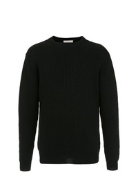 schwarzer Pullover mit einem Rundhalsausschnitt von Egrey