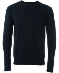 schwarzer Pullover mit einem Rundhalsausschnitt von Eleventy