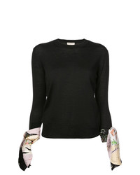 schwarzer Pullover mit einem Rundhalsausschnitt von Emilio Pucci