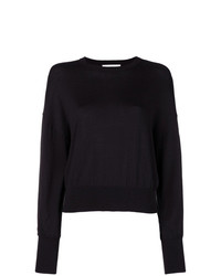 schwarzer Pullover mit einem Rundhalsausschnitt von Enfold