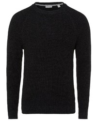 schwarzer Pullover mit einem Rundhalsausschnitt von Esprit