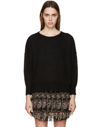 schwarzer Pullover mit einem Rundhalsausschnitt von Etoile Isabel Marant