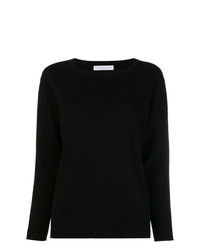 schwarzer Pullover mit einem Rundhalsausschnitt von Fabiana Filippi