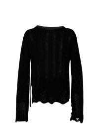 schwarzer Pullover mit einem Rundhalsausschnitt von Faith Connexion