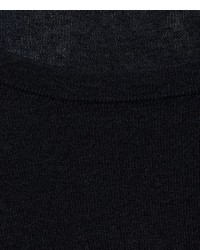 schwarzer Pullover mit einem Rundhalsausschnitt von Falke