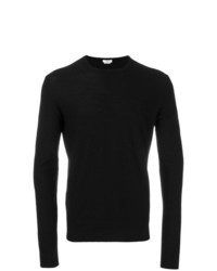 schwarzer Pullover mit einem Rundhalsausschnitt von Fashion Clinic Timeless