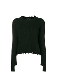 schwarzer Pullover mit einem Rundhalsausschnitt von Federica Tosi