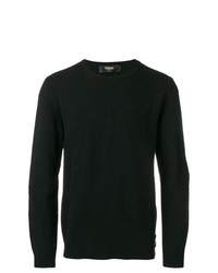 schwarzer Pullover mit einem Rundhalsausschnitt von Fendi