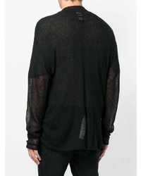 schwarzer Pullover mit einem Rundhalsausschnitt von Rick Owens