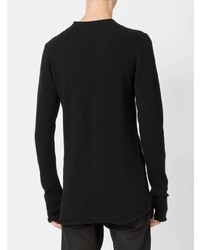 schwarzer Pullover mit einem Rundhalsausschnitt von Masnada
