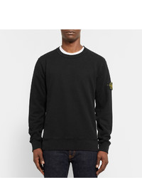 schwarzer Pullover mit einem Rundhalsausschnitt von Stone Island