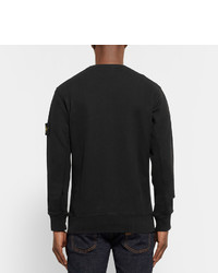 schwarzer Pullover mit einem Rundhalsausschnitt von Stone Island