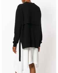 schwarzer Pullover mit einem Rundhalsausschnitt von Proenza Schouler