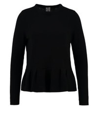 schwarzer Pullover mit einem Rundhalsausschnitt von FTC