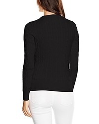 schwarzer Pullover mit einem Rundhalsausschnitt von GANT